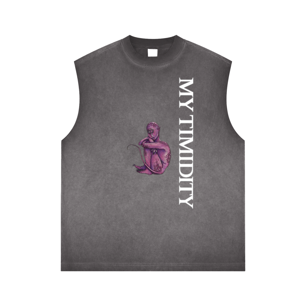 MY TIMIDITY Oversized Exposed Muscle Shirt